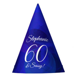 Chapeaux De Fêtes 60 & Sassy Elegant Royal Blue Anniversaire