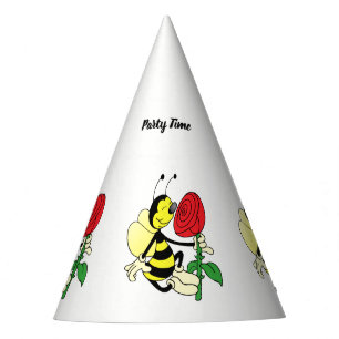 Chapeaux De Fêtes Abeille de guêpe de frelon noir et jaune avec un