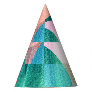 Chapeaux De Fêtes Abstrait géométrique brillant et coloré