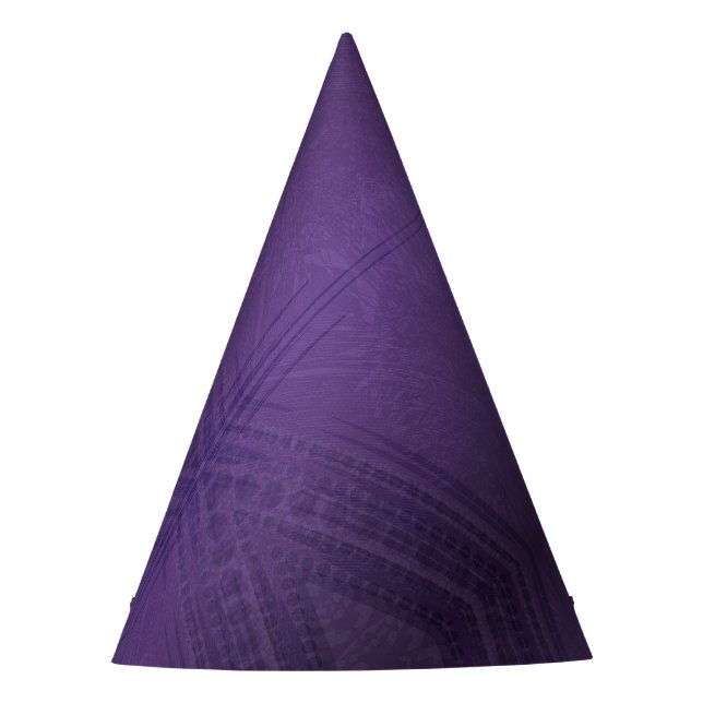 Chapeaux De Fêtes Acceptation | Motif Boho violet écectique (Devant)