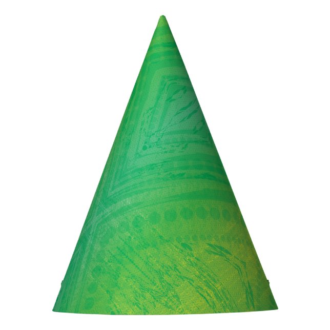 Chapeaux De Fêtes Acceptation | Motif de Shibori jaune bleu (Devant)