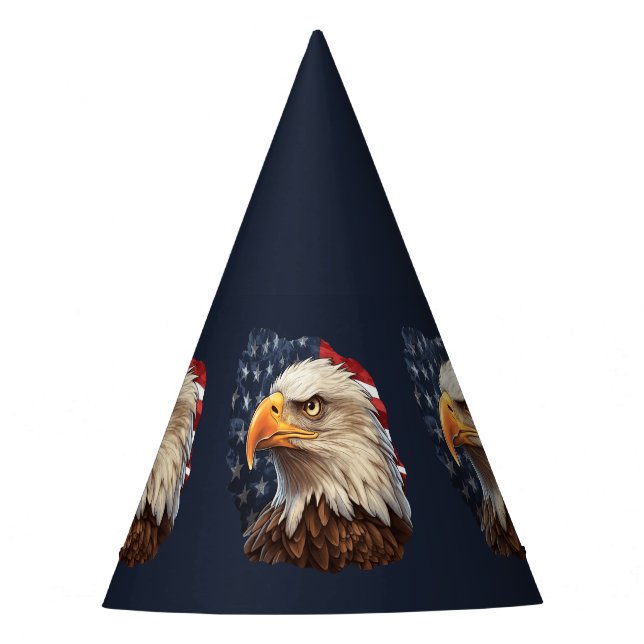 Chapeaux De Fêtes Aigle à drapeau américain (Devant)