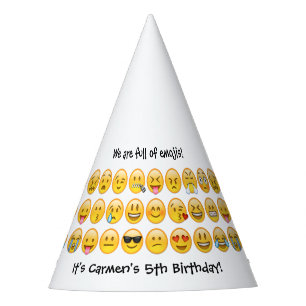Chapeaux De Fêtes Ajouter un nom - Fête d'anniversaire Emoji Personn