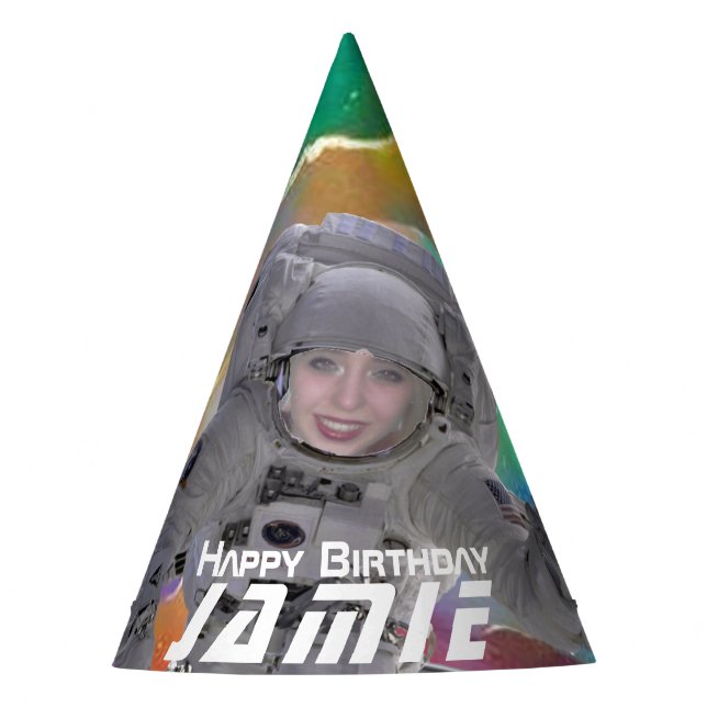 Chapeaux De Fêtes Ajoutez votre casquette de partie d'astronaute de (Devant)