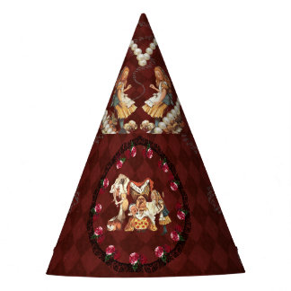 Chapeaux De Fêtes Alice Duchess Cheshire Coeurs Bourgogne
