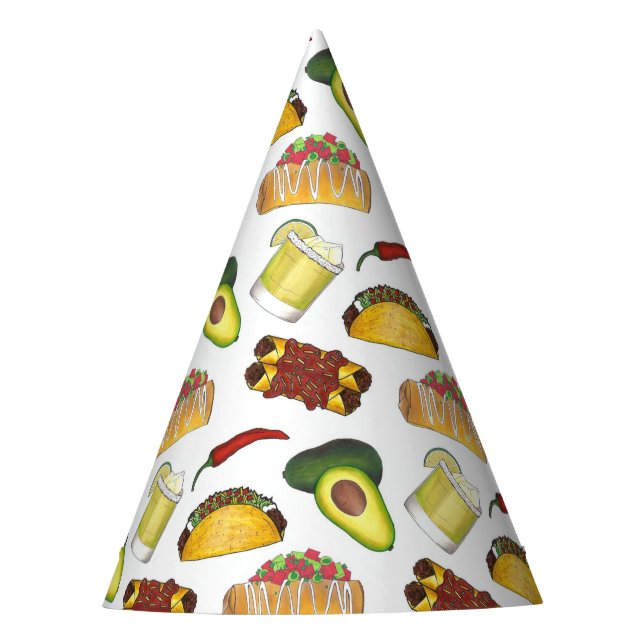 Chapeaux De Fêtes Aliments mexicains Chimichanga Taco Avocado Enchil (Devant)