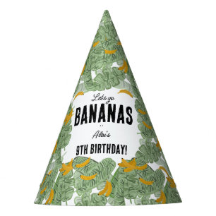 Chapeaux De Fêtes Allons-y Bananas Banana Tropical Birthday Theme