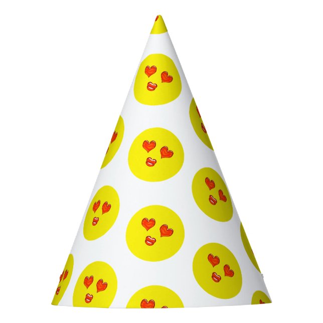 Chapeaux De Fêtes Amour Emoji fête d'anniversaire (Devant)