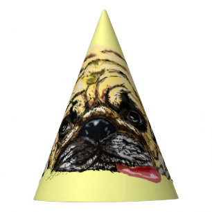 Chapeaux De Fêtes Amusant Casquette de fête avec chien Carlin - Vos 