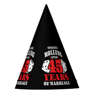 Chapeaux De Fêtes Amusant couple du 45e anniversaire marié 45 ans