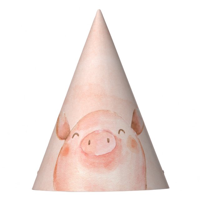 Chapeaux De Fêtes Animaux de ferme Anniversaire Fête de cochon Casqu (Devant)