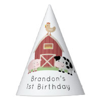 Animaux de ferme Barnyard Blanc Casquette de fête