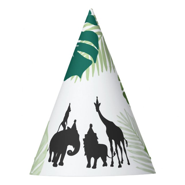 Chapeaux De Fêtes Animaux de safari de casquette de papier de fête (Devant)