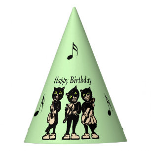 Chapeaux De Fêtes Anniversaire Black Cat Music Band Black Music Note