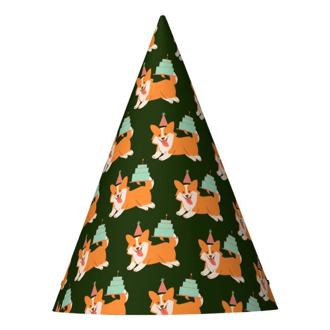 Chapeaux De Fêtes Anniversaire de Corgi (Devant)