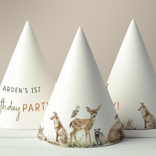 Chapeaux De Fêtes Anniversaire de enfant des animaux forestiers (Créateur téléchargé)