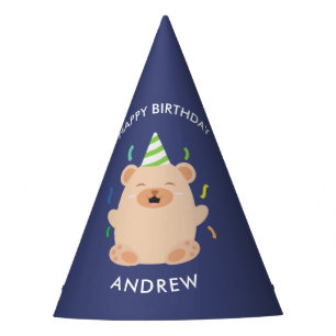 Chapeaux De Fêtes Anniversaire de enfant d'ours Brown amusant