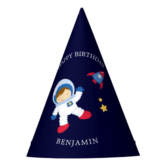 Chapeaux De Fêtes Anniversaire de enfant garçon astronaute (Devant)