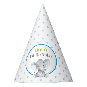 Chapeaux De Fêtes Anniversaire de garçon d'éléphant ęr 2ème pre