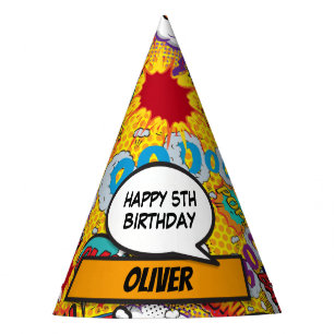 Chapeaux De Fêtes Anniversaire de super-héros de bande dessinée pers