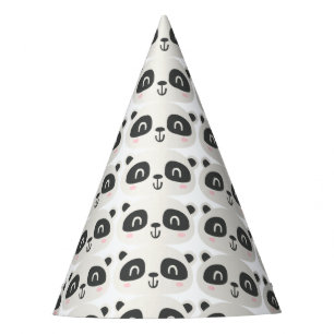 Chapeaux De Fêtes Anniversaire des enfants de panda à caractère mi