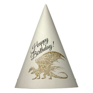 Chapeaux De Fêtes Anniversaire d'or du dragon de mosaïque Extraordin