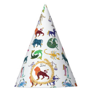 Chapeaux De Fêtes Anniversaire du Cute Leo Zodiac