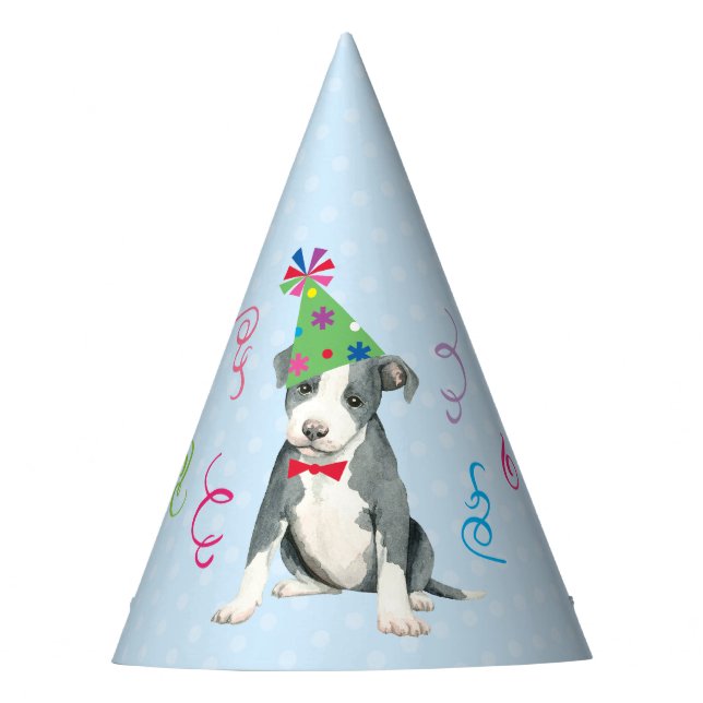 Chapeaux De Fêtes Anniversaire du Pit Bull Terrier (Devant)