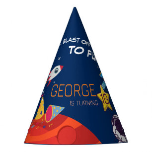 Chapeaux De Fêtes Anniversaire Enfant Astronaute Fusée Spatiale Mign