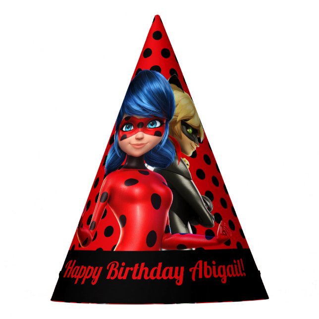 Chapeaux De Fêtes Anniversaire Miraculé de Ladybug et de Cat Noir (Devant)
