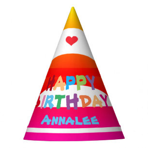 Chapeaux De Fêtes Anniversaire moderne Personnalisé Nom Cool mignon 