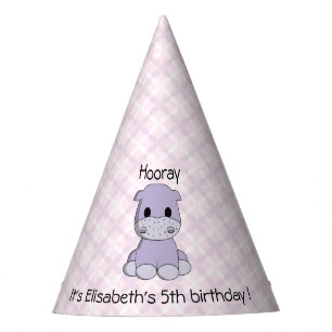Chapeaux De Fêtes Anniversaire rose mignon de fille de nom de bande