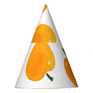 Chapeaux De Fêtes Apricots Aquarelle Blanc Arrière - plan Vintage