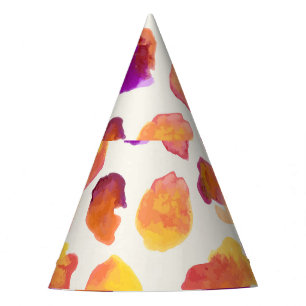 Chapeaux De Fêtes Aquarelle Abstraite Vintage en continu