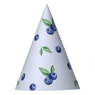 Chapeaux De Fêtes Aquarelle bleu motif garçon anniversaire