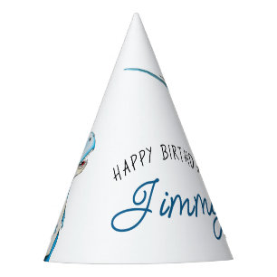 Chapeaux De Fêtes Aquarelle Bleu Trois Rex Dinosaur Anniversaire