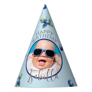 Chapeaux De Fêtes Aquarelle Blueberry Berry Sweet Photo Anniversaire
