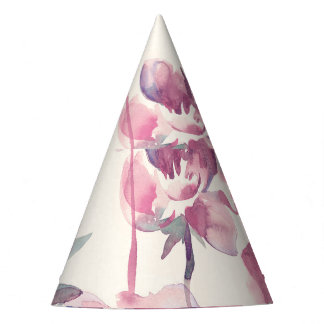 Chapeaux De Fêtes Aquarelle de pivoines : arrière - plan floral tran