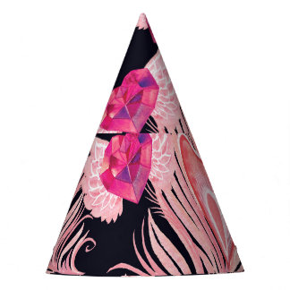 Chapeaux De Fêtes Aquarelle douce et transparente Motif de Valentine