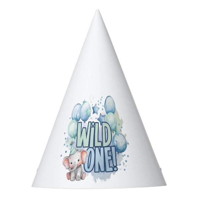 Chapeaux De Fêtes Aquarelle Wild One 1er anniversaire (Devant)