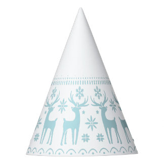 Chapeaux De Fêtes Arctic Blue Folk Art thème hiver