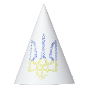Chapeaux De Fêtes Armoiries de l'Ukraine trident motif de la spirale