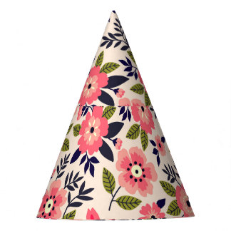 Chapeaux De Fêtes arrière - plan vintage floral, fleurs rose chatoya