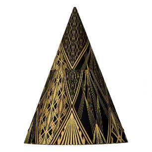 Chapeaux De Fêtes Art Déco Black Gold Elegance
