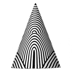 Chapeaux De Fêtes Art Déco, Blanc Noir Luxe.