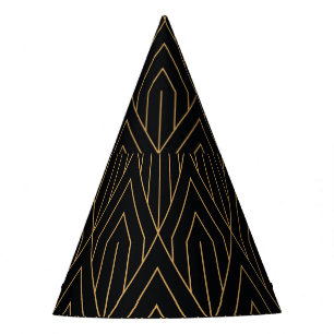 Chapeaux De Fêtes Art Déco : papier peint géométrique vintage.