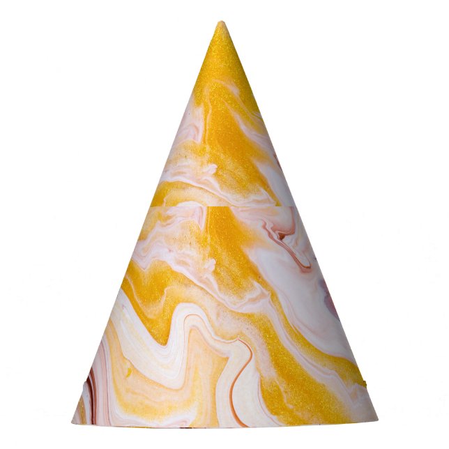 Chapeaux De Fêtes Art fluide : texture abstraite irisée. (Devant)