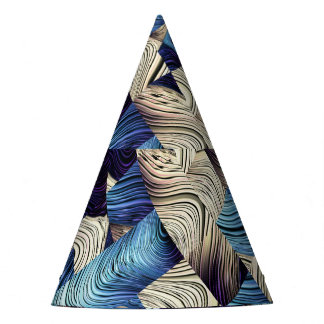 Chapeaux De Fêtes Art numérique Bleu Carrés Abstraits