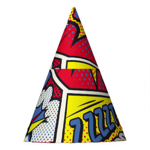 Chapeaux De Fêtes Art pop rétro, motif de la bande dessinée.