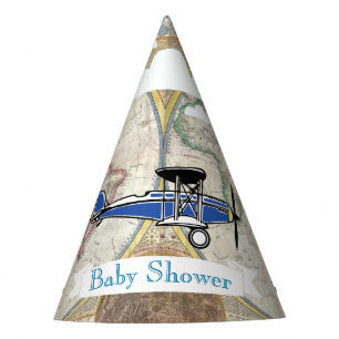 Chapeaux De Fêtes Aventure vintage d'exploration de carte d'avion et